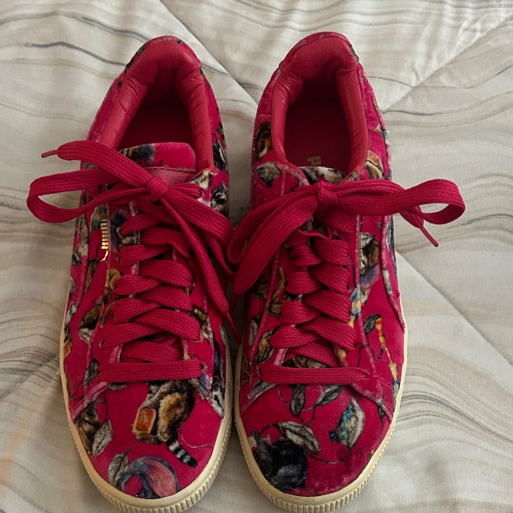 Puma Red Patterned Sneakers - Picture 5 of 6